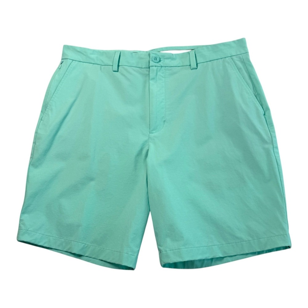 Vineyard Vines OTG On-The-Go Shorts Sz 35 Mint Green Performance Stretch Golf - Picture 2 of 7